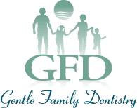 Gentle Family Dentistry logo with family silhouette.