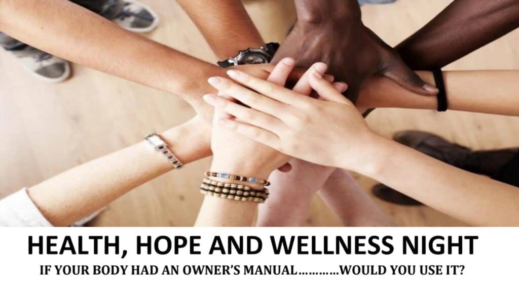 Diverse hands together symbolizing unity and wellness.