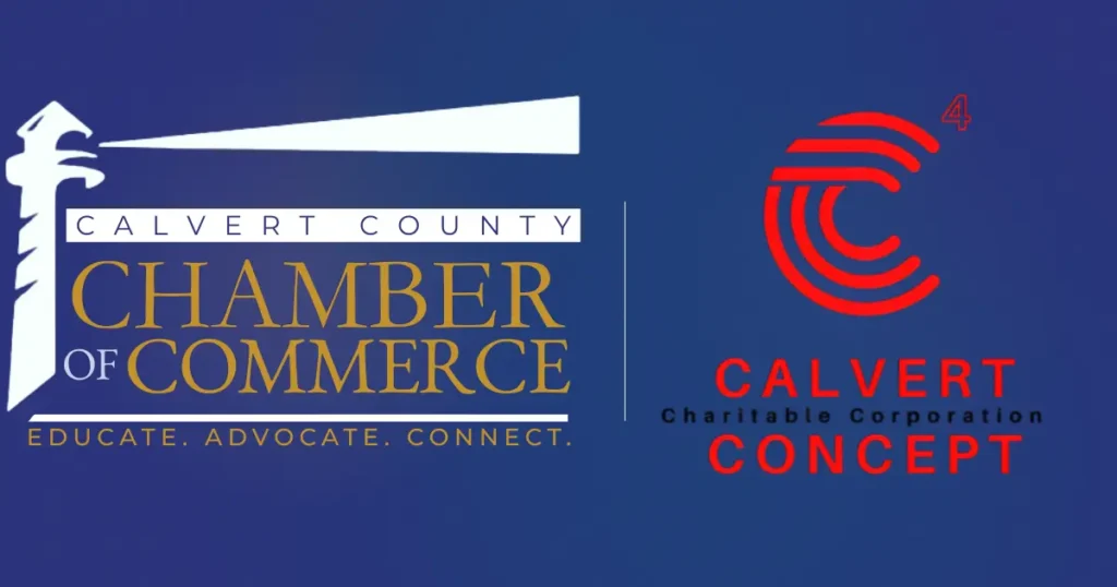Calvert County Chamber of Commerce and Concept logos.
