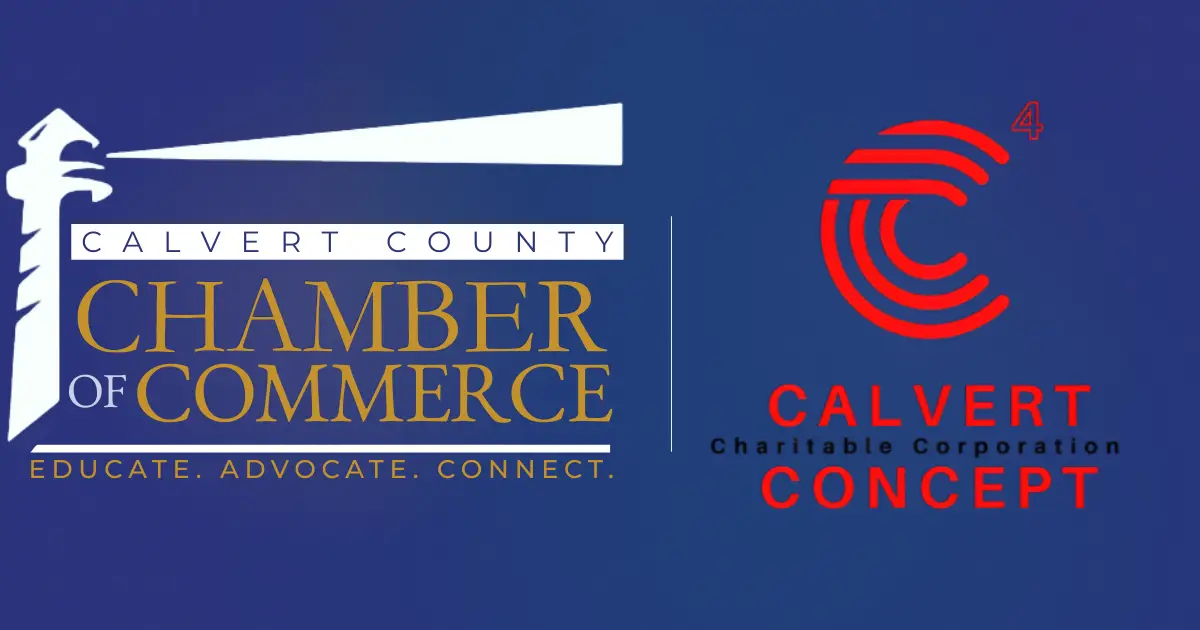 Calvert County Chamber of Commerce and Concept logos.