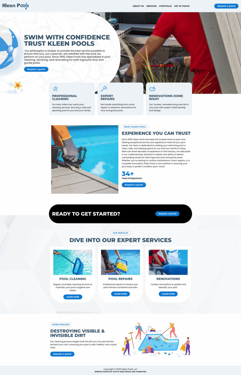 Kleen Pools: Expert pool cleaning and renovation services.