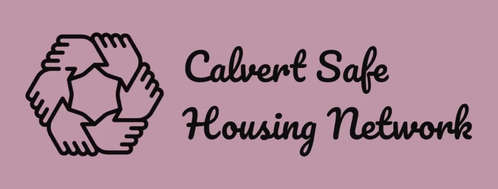 Calvert Safe Housing Network logo with joined hands.