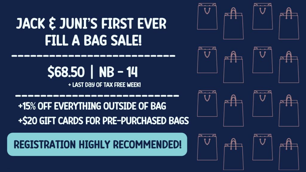 Jack & Juni's first bag sale registration event