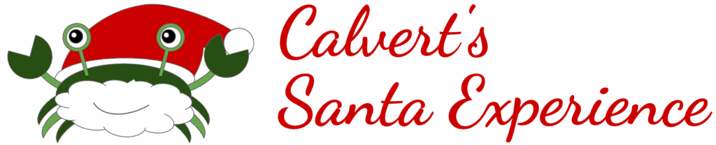 Calvert's Santa Experience logo with festive crab.