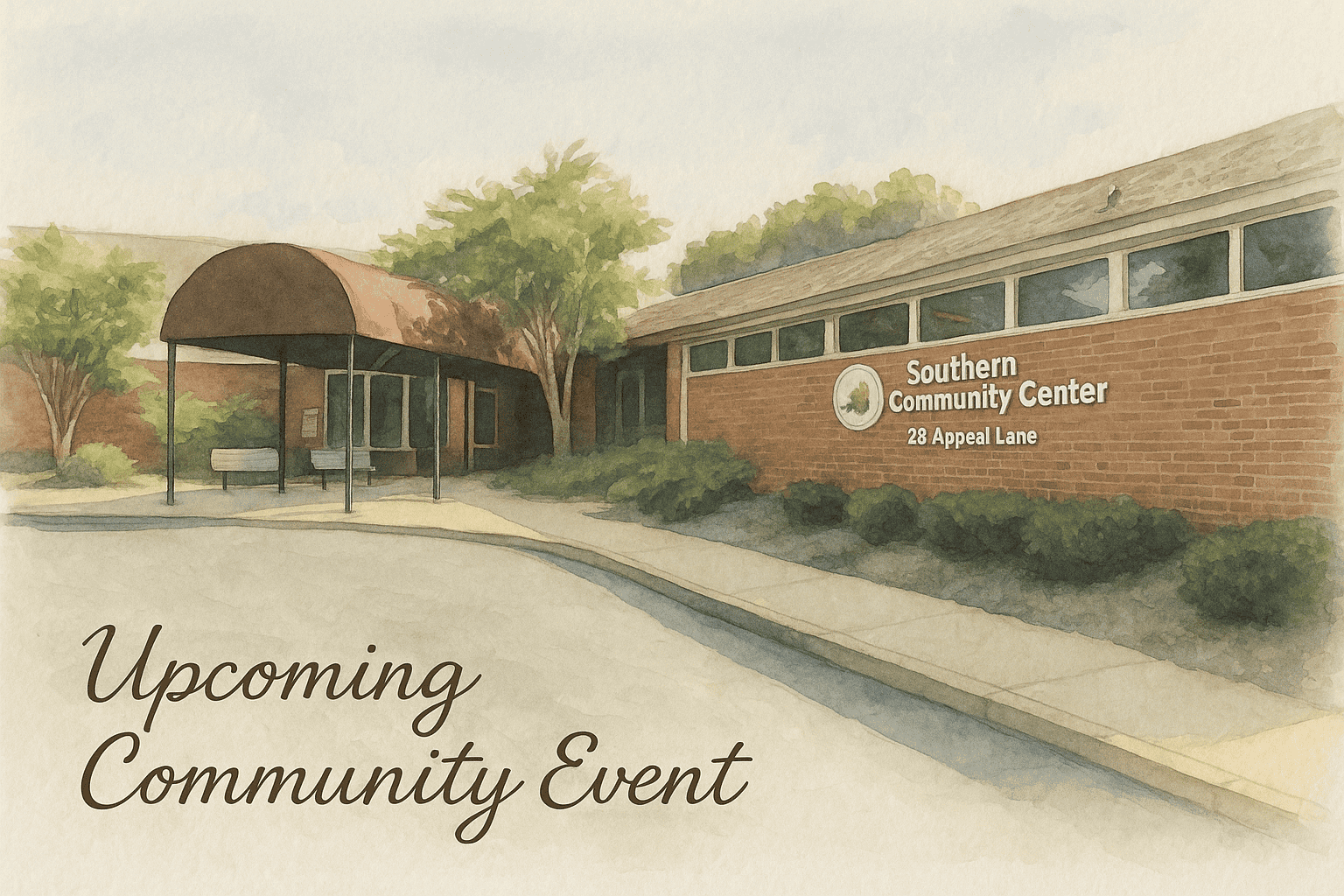 Southern Community Center, upcoming event announcement.