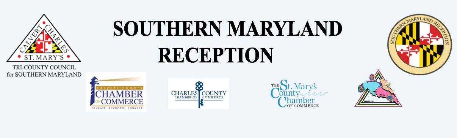 Southern Maryland reception with chamber logos.