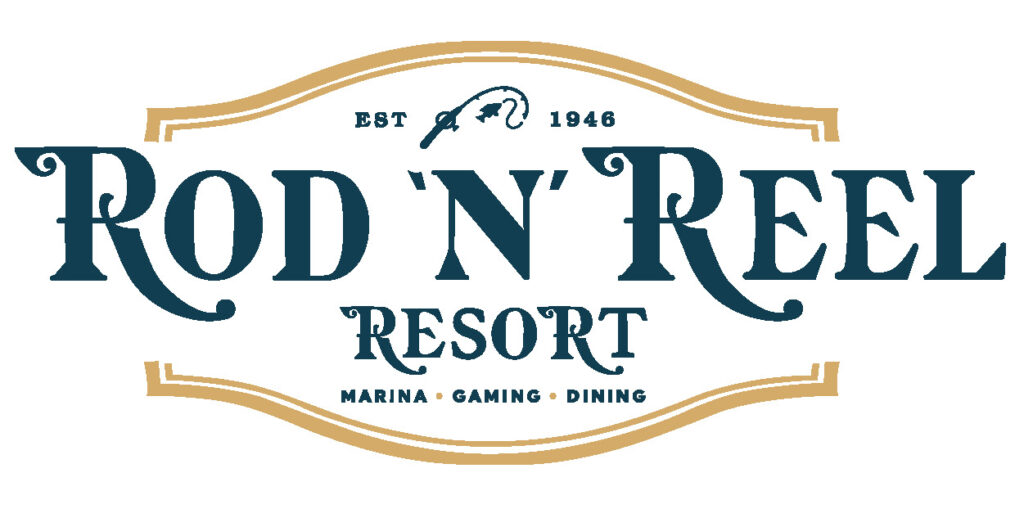 Rod 'N' Reel Resort logo, established 1946.